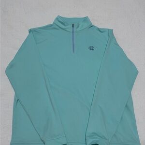 Peter Millar Aqua Quarter-Zip Pullover